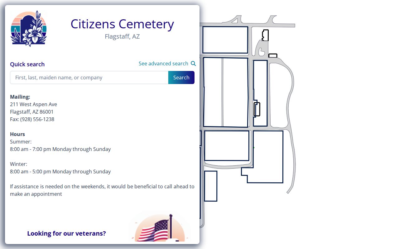 Flagstaff city directory follow-up using the Citizens Cemetery burial locator