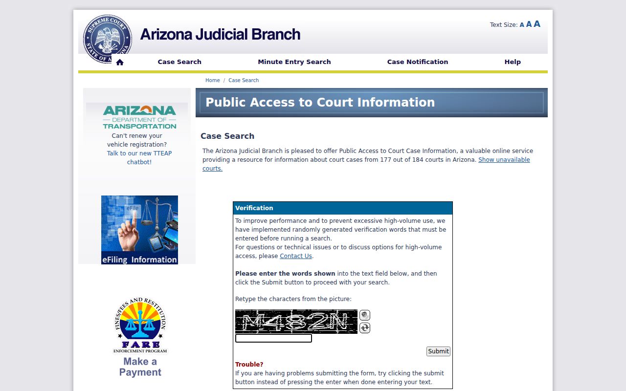 Flagstaff residents directory Arizona court case lookup