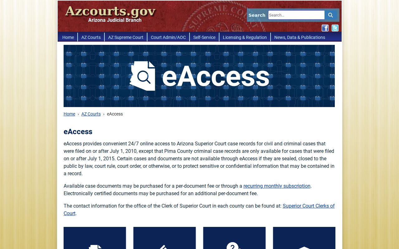 Flagstaff resident lookup through Arizona Superior Court eAccess