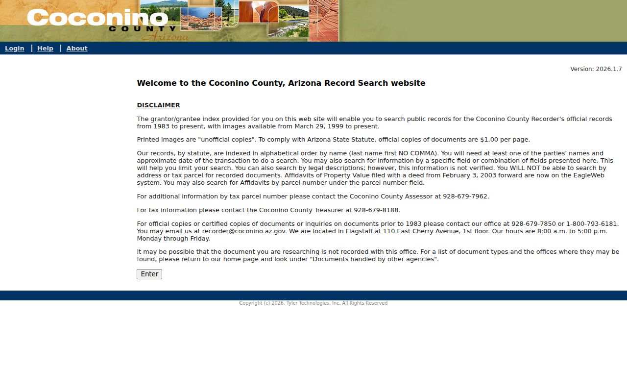 Flagstaff street directory Recorder grantor grantee search